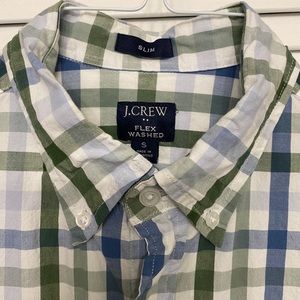 JCrew Flex Washed plaid shirt